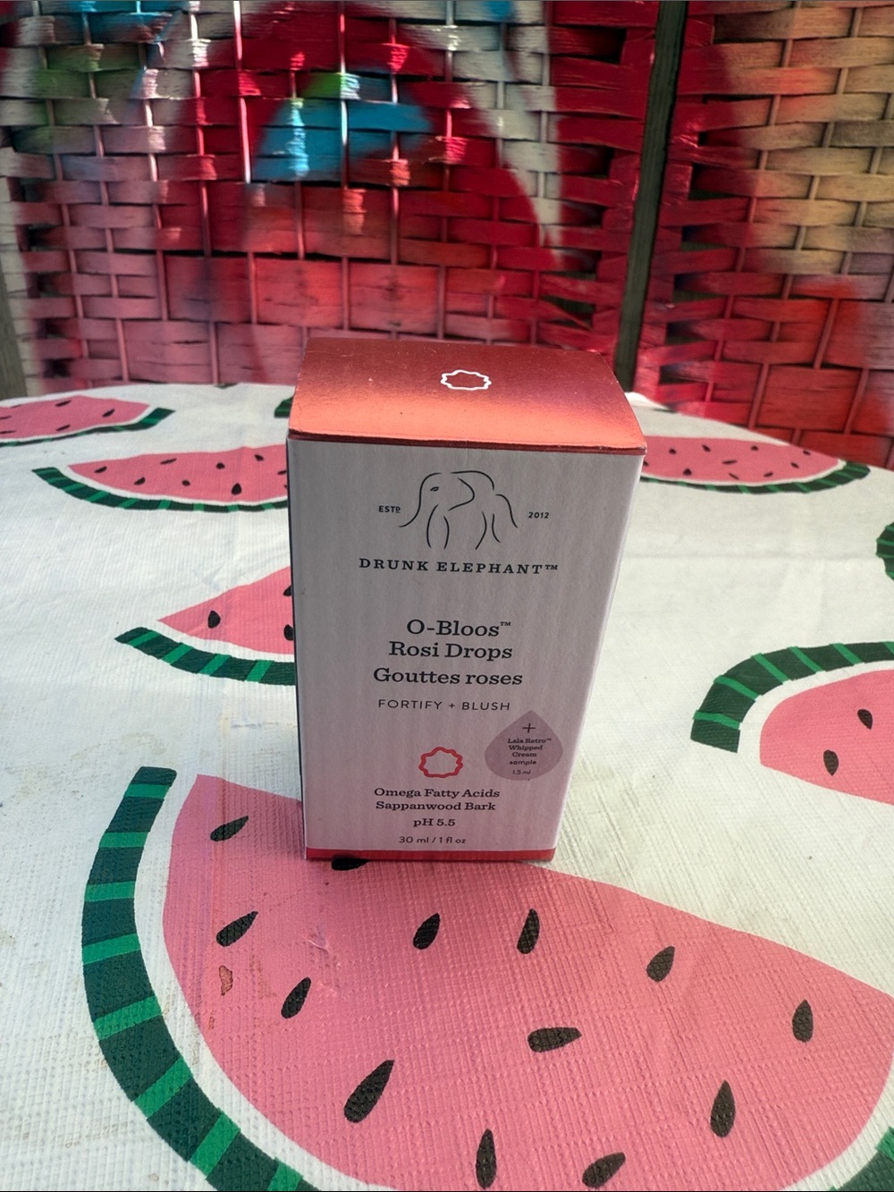 Drunk Elephant O-Bloos Rosi Drops - Pink and White Box